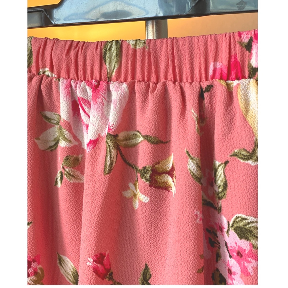 Bobeau - Women’s Floral Faux Wrap Hi Low Skirt (M) - Picture 5 of 8